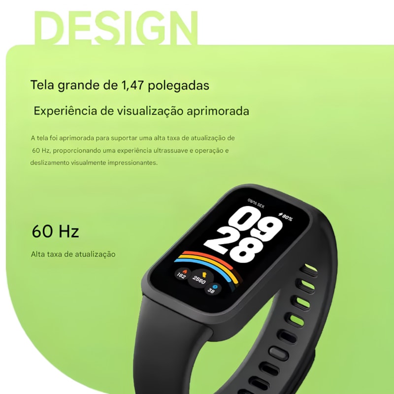Relógio Pulseira Inteligente Xiaomi Band 9 Active, Monitoramento Cardíaco, Oxigênio no Sangue, 50 Modos Esportivos, Bateria Até 18 Dias-7b25ac75-86d7-42da-8582-a15ba960257c