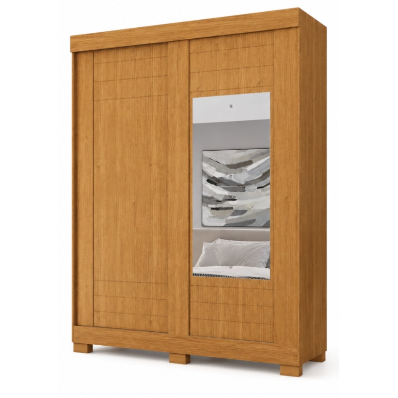 Roupeiro ACP Moveis Ayla 2 Portas 2 GavetasCom Espelho Cinamomo/Off White Bicolor-fb2d382f-c4e2-4b2d-82d8-9a85826a61b0