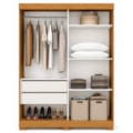 Roupeiro ACP Moveis Ayla 2 Portas 2 GavetasCom Espelho Cinamomo/Off White Bicolor-edf30c86-19a5-4ad2-b093-5dac5ec467a3