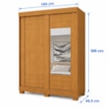 Roupeiro ACP Moveis Ayla 2 Portas 2 GavetasCom Espelho Cinamomo/Off White Bicolor-1e57c905-84f8-4ccd-b17c-8b5ef61537b2