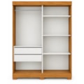 Roupeiro ACP Moveis Ayla 2 Portas 2 GavetasCom Espelho Cinamomo/Off White Bicolor-28a08a93-7d64-4552-a544-901bff0a8c8a