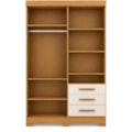 Roupeiro ACP Moveis Debora Capelinha 4 Portas 3 Gavetas com Espelho Cinamomo/Off White-2b89ff9f-95a2-4baa-b47c-52ab579ebf51