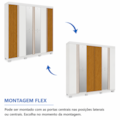 Roupeiro ACP Moveis Eliza 6 Portas 6 Gavetas Com Espelho Branco/Cinamomo-018bac90-f06b-4b77-ad64-b699be89e4f1