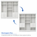 Roupeiro ACP Moveis Eliza 6 Portas 6 Gavetas Com Espelho Branco/Cinamomo-14d527f9-e347-4e00-bd6f-94b7644487cb