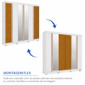 Roupeiro ACP Moveis Eliza 6 Portas 6 Gavetas Com Espelho Branco/Cinamomo-7ea8544a-bbd5-4962-8705-95317a40dd23