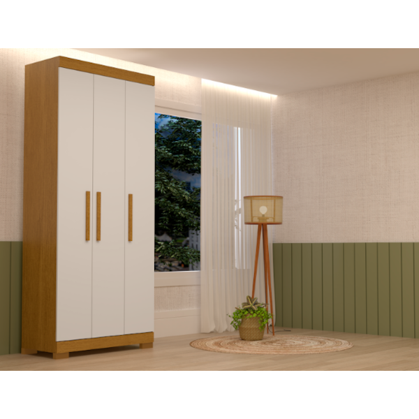 Roupeiro ACP Moveis Lana Prime 3 Portas Cinamomo/Off White-ab9fbcb2-178e-45fe-8cb9-5337d285bee6