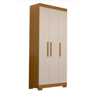 Roupeiro ACP Moveis Lana Prime 3 Portas Cinamomo/Off White