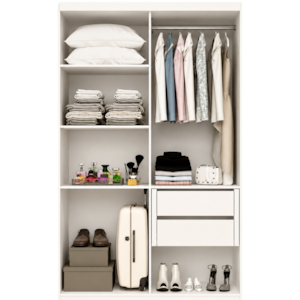 Roupeiro ACP Moveis Lana Prime 4 Portas 2 Gavetas Branco 25324.2