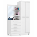 Roupeiro ACP Moveis Melissa 2 Portas 4 Gavetas com Espelho Flex-906a5a8e-54b6-4f2e-b4aa-5e95fbb61bf9
