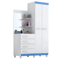 Roupeiro ACP Moveis Melissa 2 Portas 4 Gavetas com Espelho Flex-868e5f77-bc56-4bbe-b645-b9ef89562e75