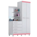 Roupeiro ACP Moveis Melissa 2 Portas 4 Gavetas com Espelho Flex-0dc063a3-bf8b-446a-9551-bb984cf23403