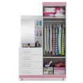 Roupeiro ACP Moveis Melissa 2 Portas 4 Gavetas com Espelho Flex-24428b18-ae7c-4c53-80e1-1cfc02a681c0