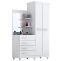 Roupeiro ACP Moveis Melissa 2 Portas 4 Gavetas com Espelho Flex-2ae75922-b5be-4553-b9c7-b8f53a1d164f