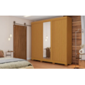 Roupeiro ACP Moveis Zara 3 Portas 4 Gavetas com Espelho Cinamomo/Off White/Cinamomo-8e578e9e-10ee-4919-837a-c9fdeade51ed