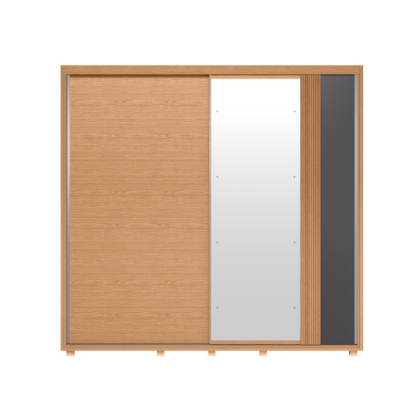 Roupeiro Albatroz Acacia 2 Portas de Correr 4 Gavetas com 4Espelho Freijo/Off White/Titanium Flex-ed8f47bd-22ca-47c1-bbf1-f24f7365d7ac