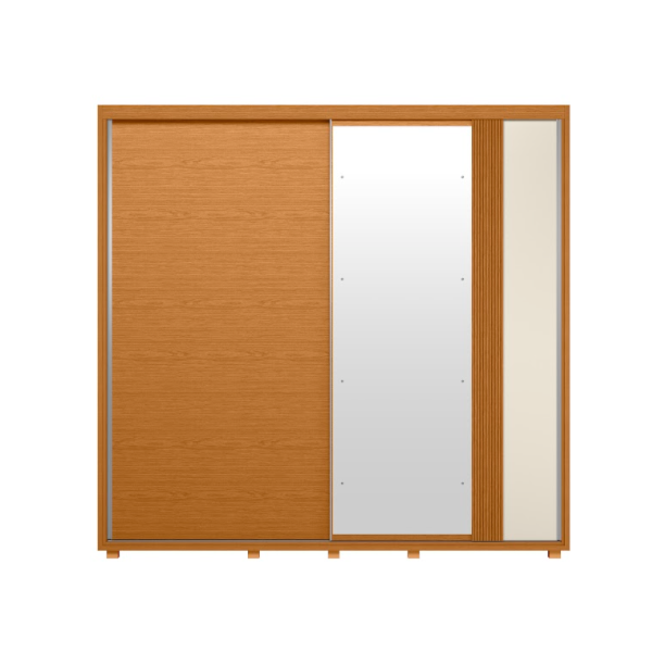 Roupeiro Albatroz Acacia 2 Portas de Correr 4 Gavetas com 4Espelhos Cinamomo/Off White/Salvia Flex-9c2f0ab9-22c6-41d4-84ac-62896faed93e