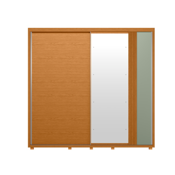 Roupeiro Albatroz Acacia 2 Portas de Correr 4 Gavetas com 4Espelhos Cinamomo/Off White/Salvia Flex-1c69e65c-7a4c-4050-8af9-51c5c1c9845b
