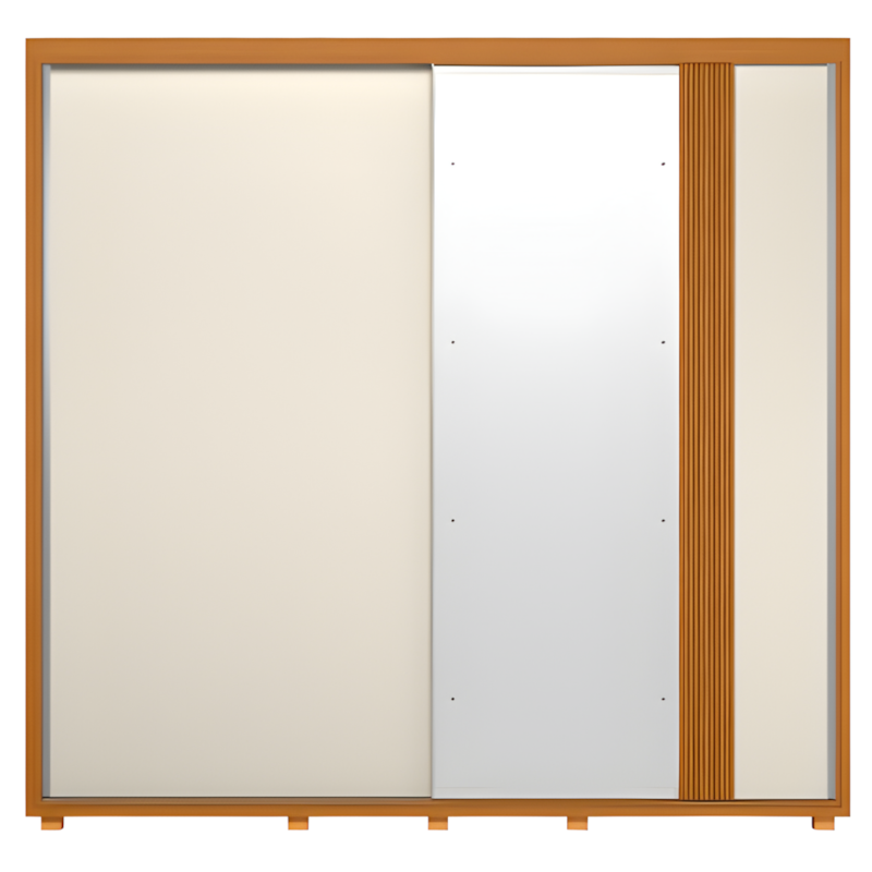 Roupeiro Albatroz Acacia 2 Portas de Correr 4 Gavetas com 4Espelhos Cinamomo/Off White/Salvia Flex-f12a95db-6e7b-417f-86c9-5e94c3f535c7