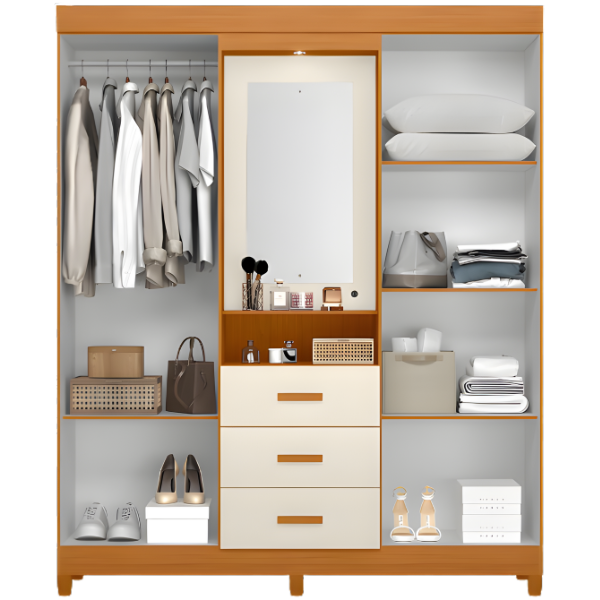 Roupeiro Albatroz Agata 4 Portas 3 Gavetas Espelho Incluso 0,70X0,36M Cinamomo/Off White Interno Branco-7f838238-6db5-4f3d-8e72-37c5f26cfcdd