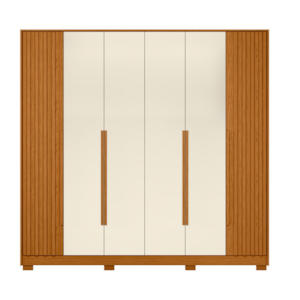 Roupeiro Albatroz Deville 6 Portas 4 Gavetas Cinamomo/Off White