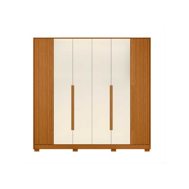 Roupeiro Albatroz Deville 6 Portas 4 Gavetas Cinamomo/Off White-be158db4-d683-40cc-8bea-4c591de1d1d8