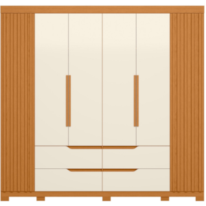 Roupeiro Albatroz Doble Casal 6P 4G Cinamomo/Off White