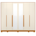 Roupeiro Albatroz Fascinio 6 Portas 6 Gavetas com 4 Espelho Cinamomo/Off White-934e7f9a-f004-4657-b1d3-c02f560c06d2