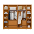 Roupeiro Albatroz Fascinio 6 Portas 6 Gavetas com 4 Espelhos Cinamomo-d7453f78-5c88-4d79-9f95-165225fa00ae