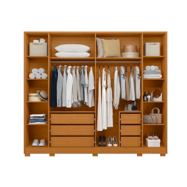Roupeiro Albatroz Fascinio 6 Portas 6 Gavetas com 4 Espelhos Cinamomo-24cde564-5837-4a13-8b4a-0b4f690f04a9