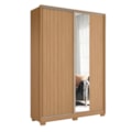 Roupeiro Albatroz Frizatto 2 Portas de Correr com Espelho 3Gavetas Nature/Titanium Flex-bd0a1874-695c-49f9-843c-6b2f6c8bd370
