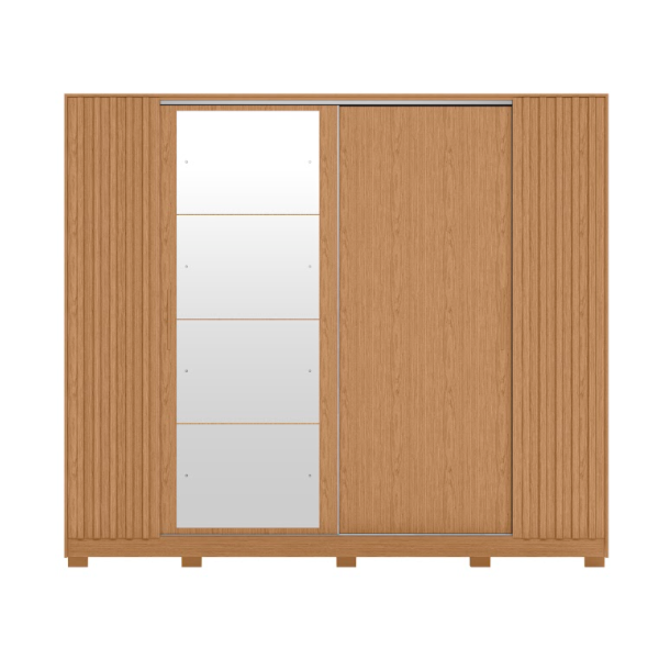 Roupeiro Albatroz Jacaranda 2 Portas de Correr 4 Gavetas com 4 Espelho Freijo/Off White Flex-c23be0ca-1bad-47db-97ee-df5e13164514