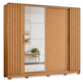 Roupeiro Albatroz Jacaranda 2 Portas de Correr 4 Gavetas com 4 Espelho Freijo/Off White Flex-b753ee64-635d-4483-9e75-86794a08851a