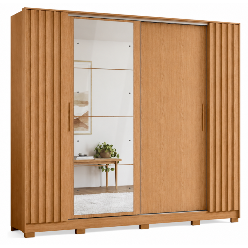 Roupeiro Albatroz Jacaranda 2 Portas de Correr 4 Gavetas com 4 Espelho Freijo/Off White Flex-f5e9a6f5-f16d-41d4-9336-8ae4a8fdd810