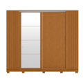 Roupeiro Albatroz Jacaranda 2 Portas de Correr 4 Gavetas com 4 Espelhos Cinamomo/Off White Flex-39d80f62-ec87-4abd-b7a1-f707d0584641