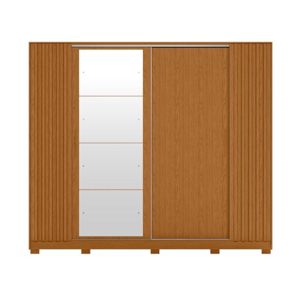 Roupeiro Albatroz Jacaranda 2 Portas de Correr 4 Gavetas com 4 Espelhos Cinamomo/Off White Flex-bb0520c1-1e68-4a83-8c69-d0c83b08b9a2