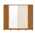 Roupeiro Albatroz Jacaranda 2 Portas de Correr 4 Gavetas com 4 Espelhos Cinamomo/Off White Flex-cd87ec21-e677-4959-877f-00d645dd722b