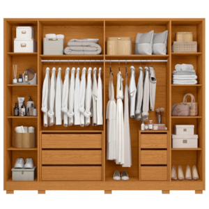 Roupeiro Albatroz Mercure 6P 6G Cinamomo/Off White