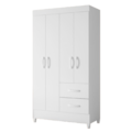 Roupeiro Albatroz Mobi 4 Portas 2 Gavetas Branco Fosco Liso/Biflex-9f59b570-526d-4678-a901-22b8a6ec8249