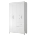 Roupeiro Albatroz Mobi 4 Portas 2 Gavetas Branco Fosco Liso/Biflex-e25f1c1e-ade1-49f3-9cd4-74b9556d40bd