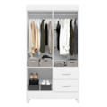 Roupeiro Albatroz Mobi 4 Portas 2 Gavetas Branco Fosco Liso/Biflex-5b053f2e-47b1-42e1-a102-b4696813b0ab