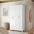 Roupeiro Albatroz Mobi 4 Portas 2 Gavetas Branco Fosco Liso/Biflex-ed4901a3-bf73-4595-99bd-f9d6689a2598