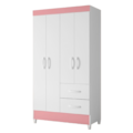 Roupeiro Albatroz Mobi 4 Portas 2 Gavetas Branco Fosco Liso/Biflex-5a521bc3-b302-4374-b857-a7c9ee22096c
