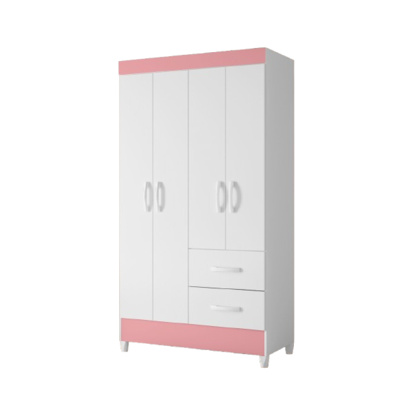Roupeiro Albatroz Mobi 4 Portas 2 Gavetas Branco Fosco Liso/Biflex-d1290f29-a5f1-4a41-838a-5ab9ada1640c