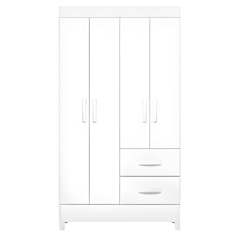 Roupeiro Albatroz Mobi 4 Portas 2 Gavetas Branco Fosco Liso/Biflex-d4c74591-06ef-427c-b6dc-f37e67c35057