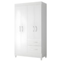 Roupeiro Albatroz Mobi 4 Portas 2 Gavetas Branco Fosco Liso/Biflex-fbbf9463-7bb8-474a-9bdc-453ce9e49901