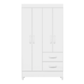 Roupeiro Albatroz Mobi 4 Portas 2 Gavetas Branco Fosco Liso/Biflex-cf38c0d8-3b4a-444d-b203-8a57b6194257
