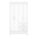 Roupeiro Albatroz Mobi 4 Portas 2 Gavetas Branco Fosco Liso/Biflex-c05d4a6c-a369-42ad-a004-87ea4ee7ce4f