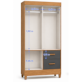 Roupeiro Albatroz Mobi 4 Portas 2 Gavetas Freijó/Titanium com Interior Branco-d71c16f1-d1bd-416b-b478-fc9ac0028bd9