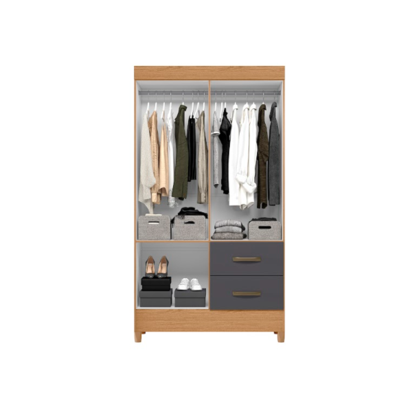 Roupeiro Albatroz Mobi 4 Portas 2 Gavetas Freijo/Titanium Interno Branco-129659c9-f298-4d77-a931-272a89c5a5d7