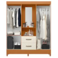Roupeiro Albatroz Mobi Capela 4 Portas 2 Gavetas com Espelho Incluso Cinamomo/Off White-b80417dd-7755-42d0-9001-c78790d77f9d